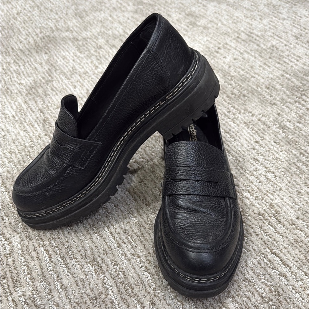 Black Leather Loafers